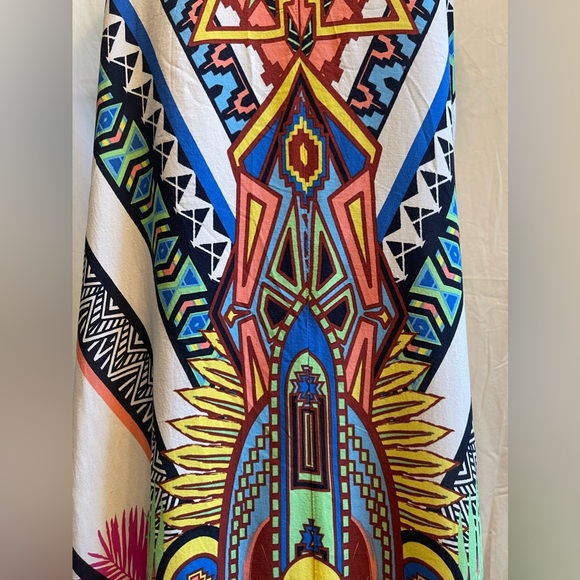 Colorful art deco maxi halter dress - Picture 5 of 9